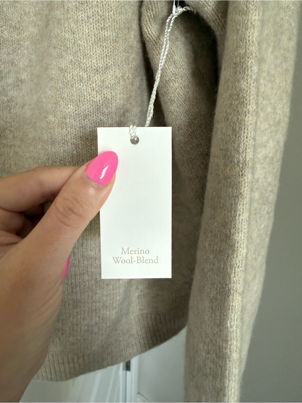 Abercrombie & Fitch Merino Wool-Blend Slash Sweater - XL Light Brown - Picture 13 of 16